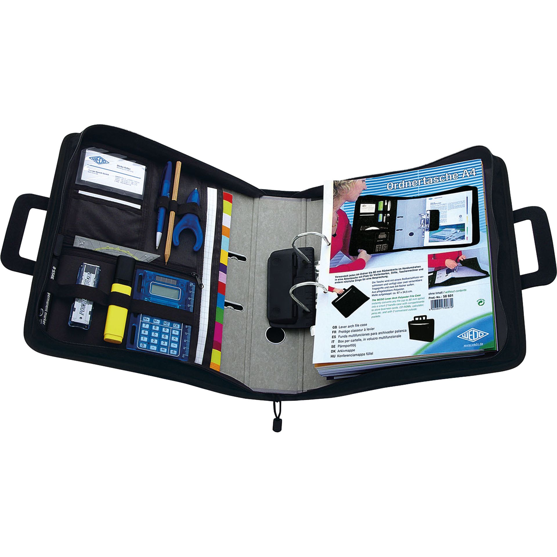 Konferenzmappe DIN A4 Polyester schwarz