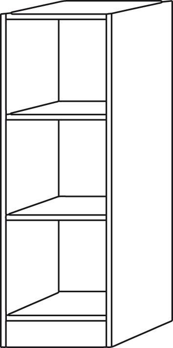 Regal 2FB grau 40x40x127 cm Hammerbacher