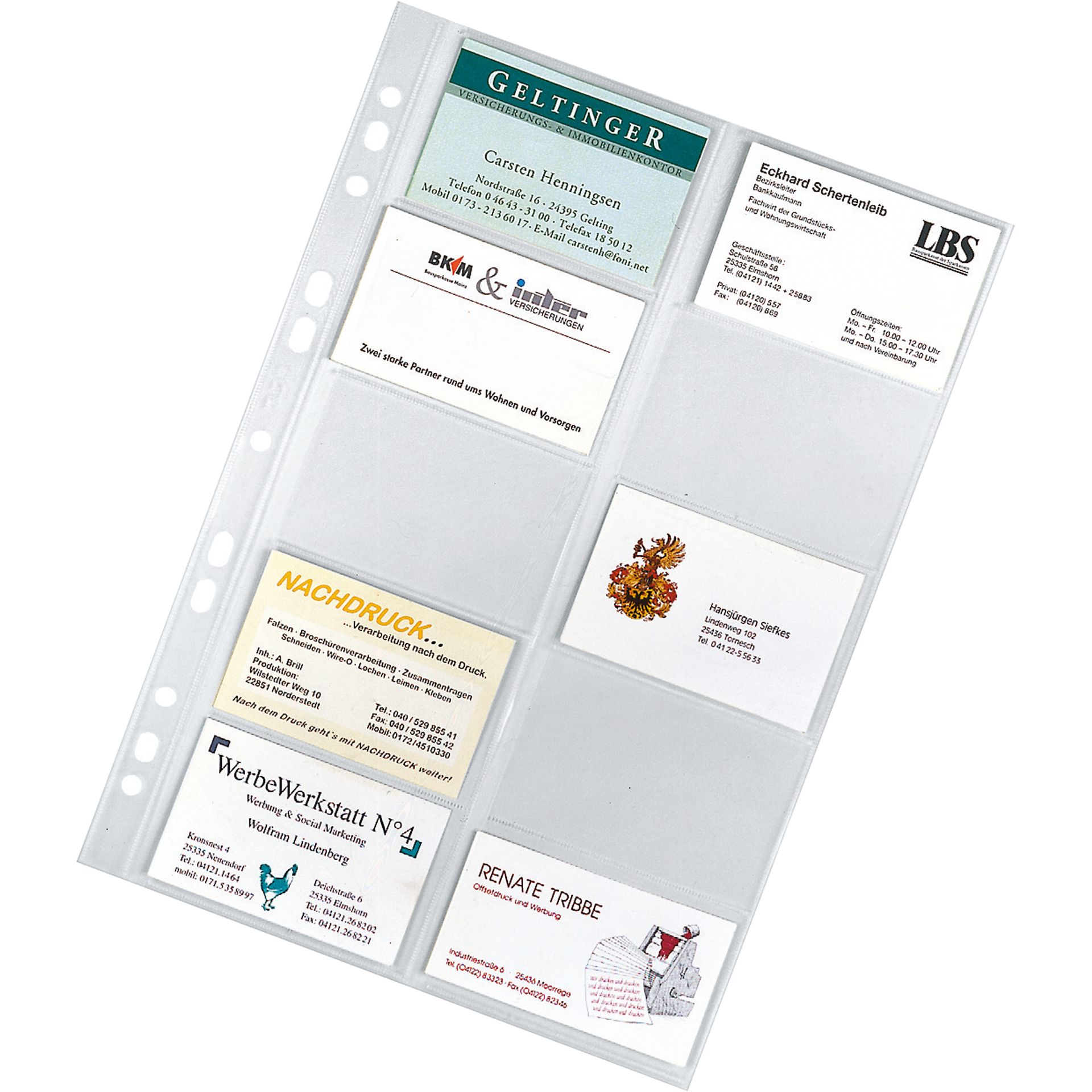 Visitenkartenhülle DIN A4 PP tr 10 St./Pack.