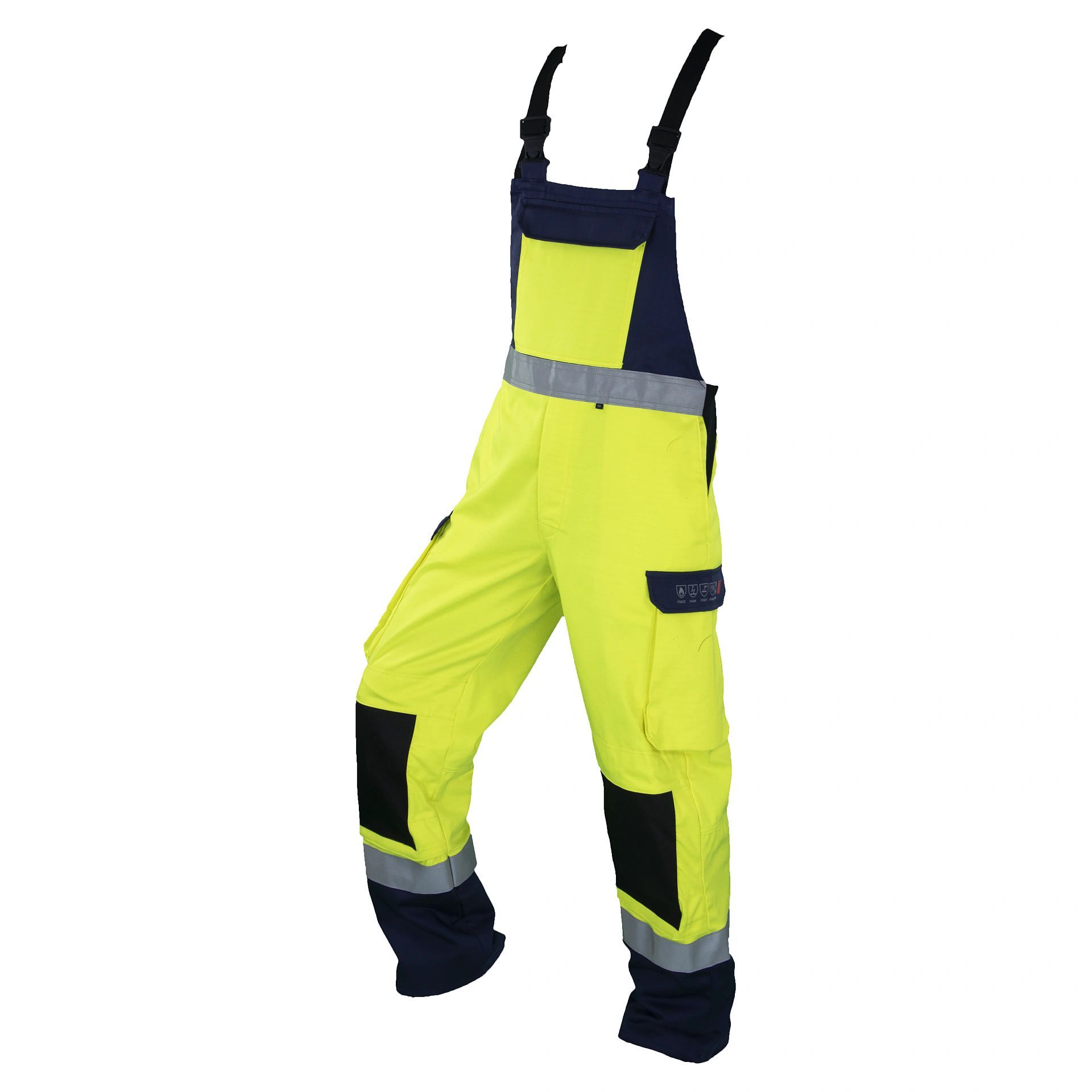 Multinorm-Latzhose DA7525LH52, gelb/blau, Gr. 44
