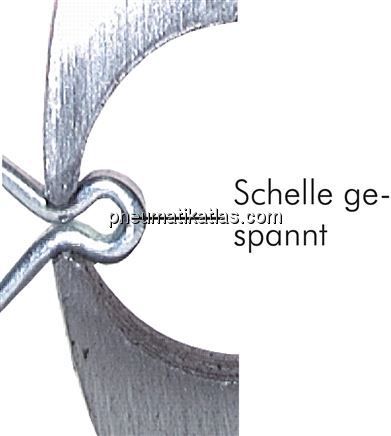 2-Ohr-Schlauchschelle 3,4 - 5mm, Stahl verzinkt (W1)
