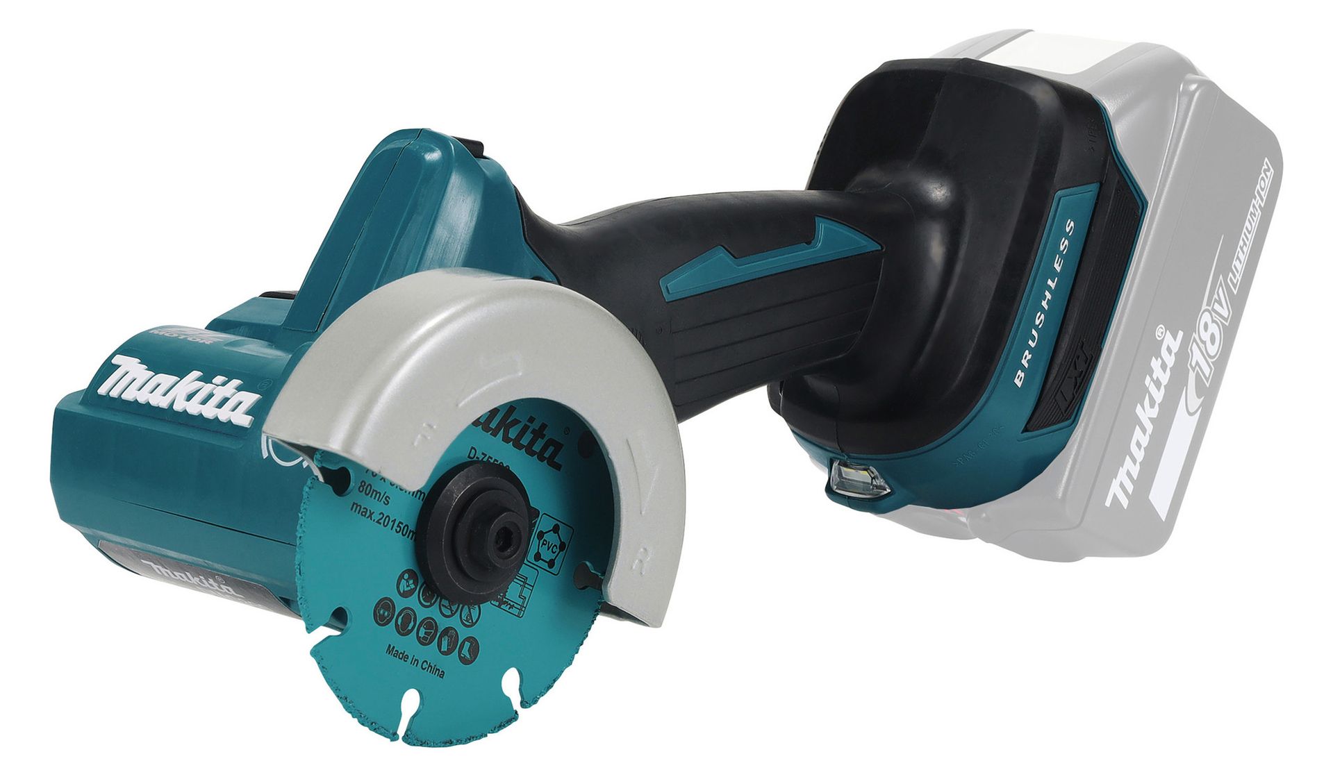 MAKITA Akku-Winkelschleifer 76mm, SOLO