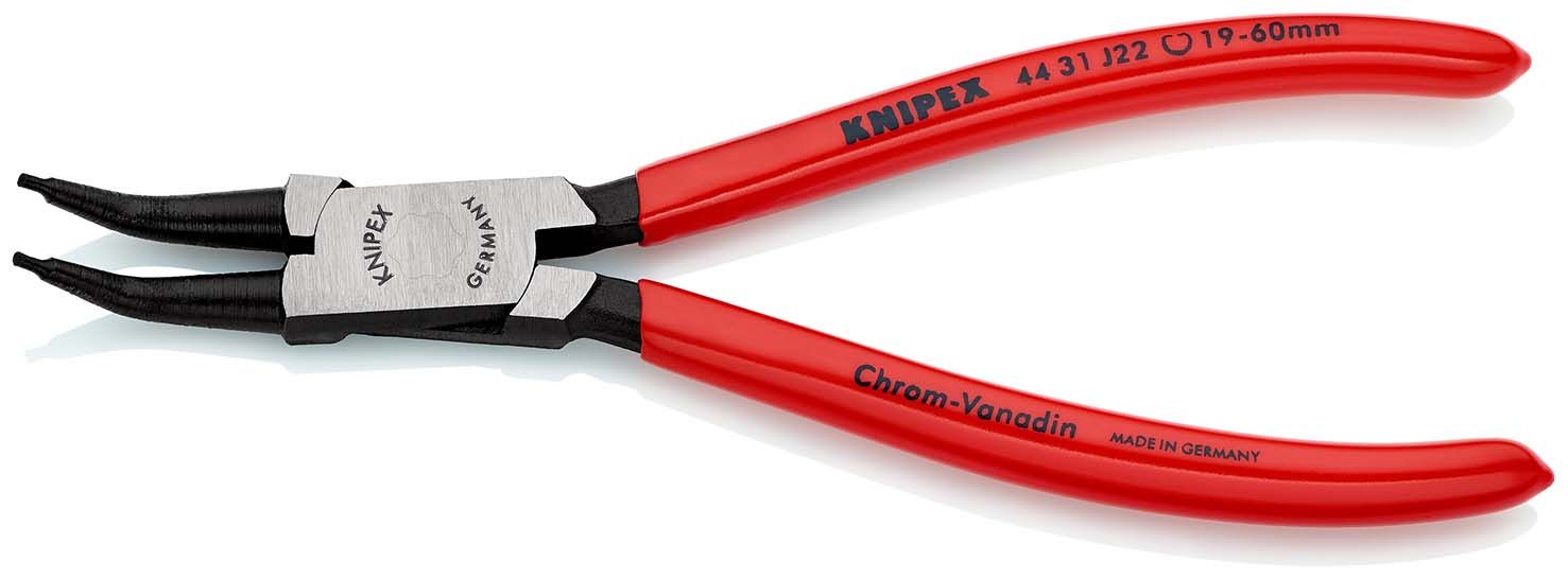 KNIPEX Sicherungsringzange für Innenringe in Bohrungen 45° gewinkelt mit Kunststoff überzogen