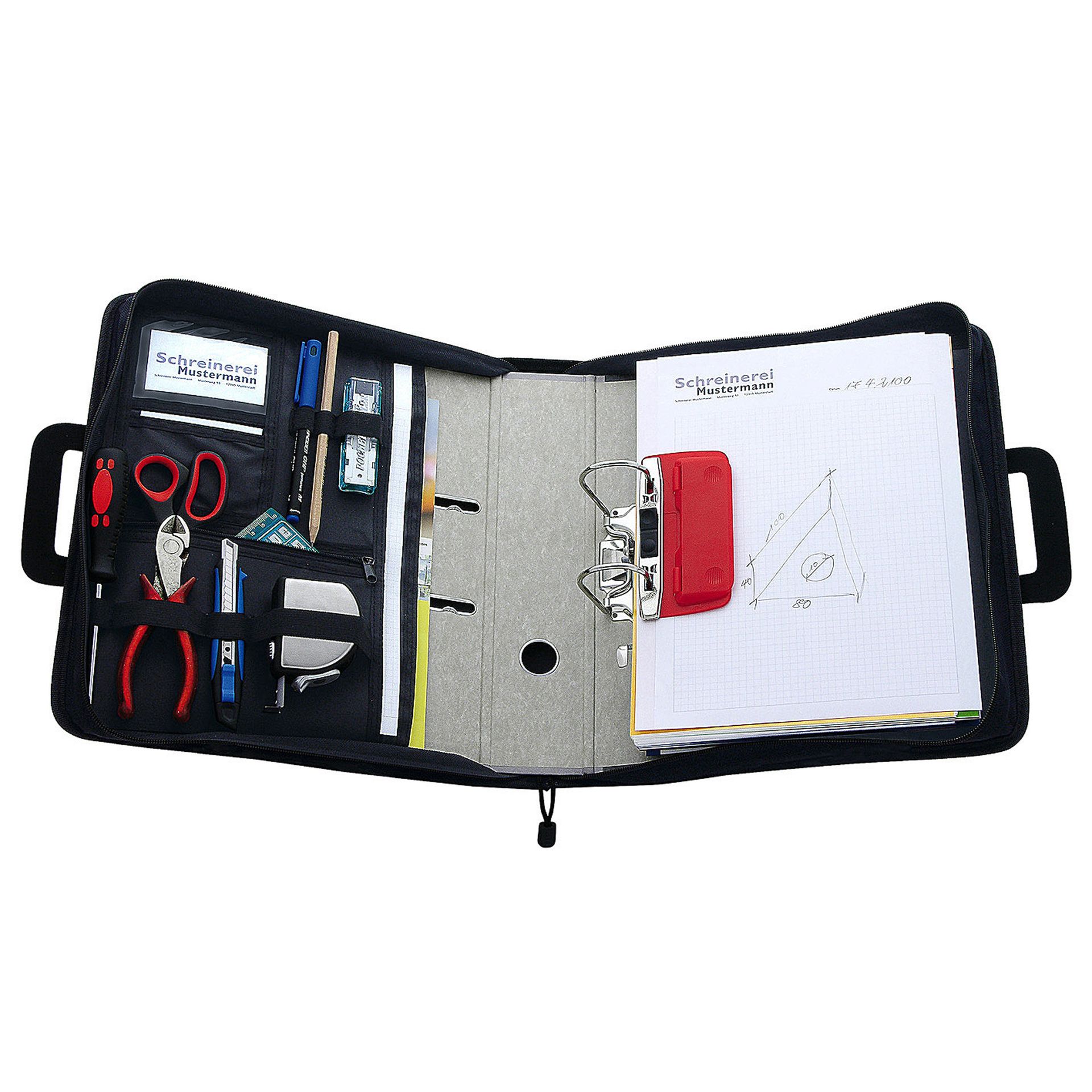 Konferenzmappe DIN A4 Polyester schwarz