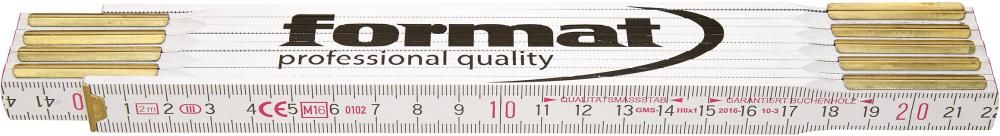 Gliedermaßstab Buche 2mx16mm FORMAT