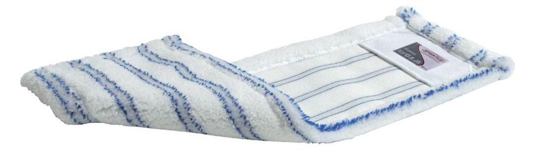 Premium-Mikrofasermopp, weiß-blau