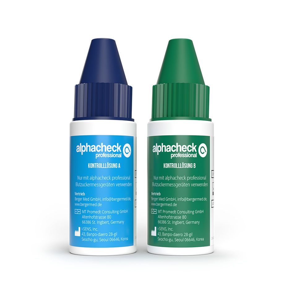 alphacheck professionalKontroll-Lösung A+B (2 x 4 ml)UK = 100 Pack