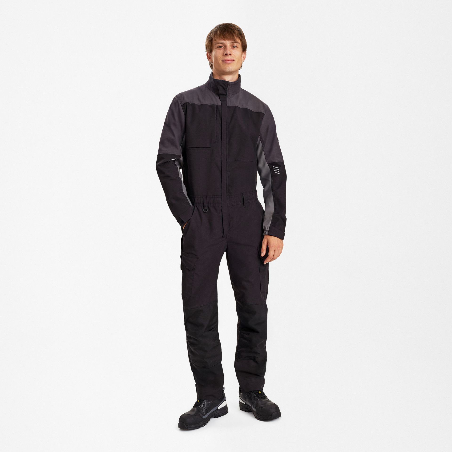 Entire Overall mit 2-Wege-Stretch Schwarz/Anthrazit Grau, Gr. XS