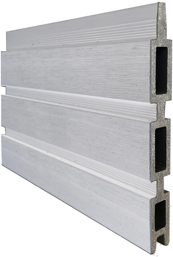 WAREN-Serie, 179,5x180cm,Abschlussleiste u. Clips silber oder anthrazit WPC-Steckzaun-Set weiß