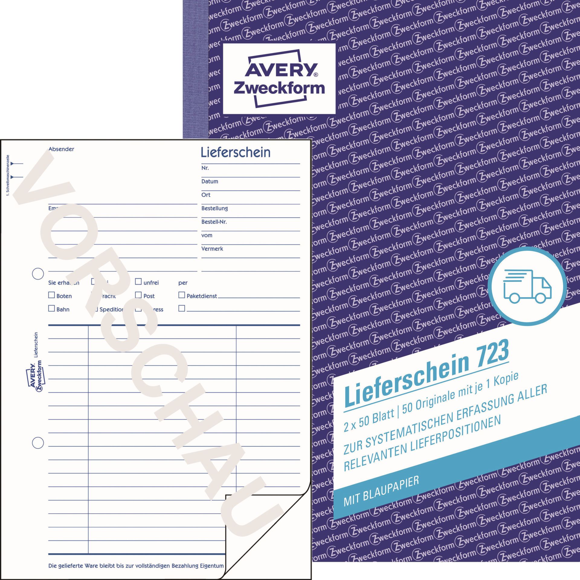 Lieferschein DIN A5 2x50Blatt