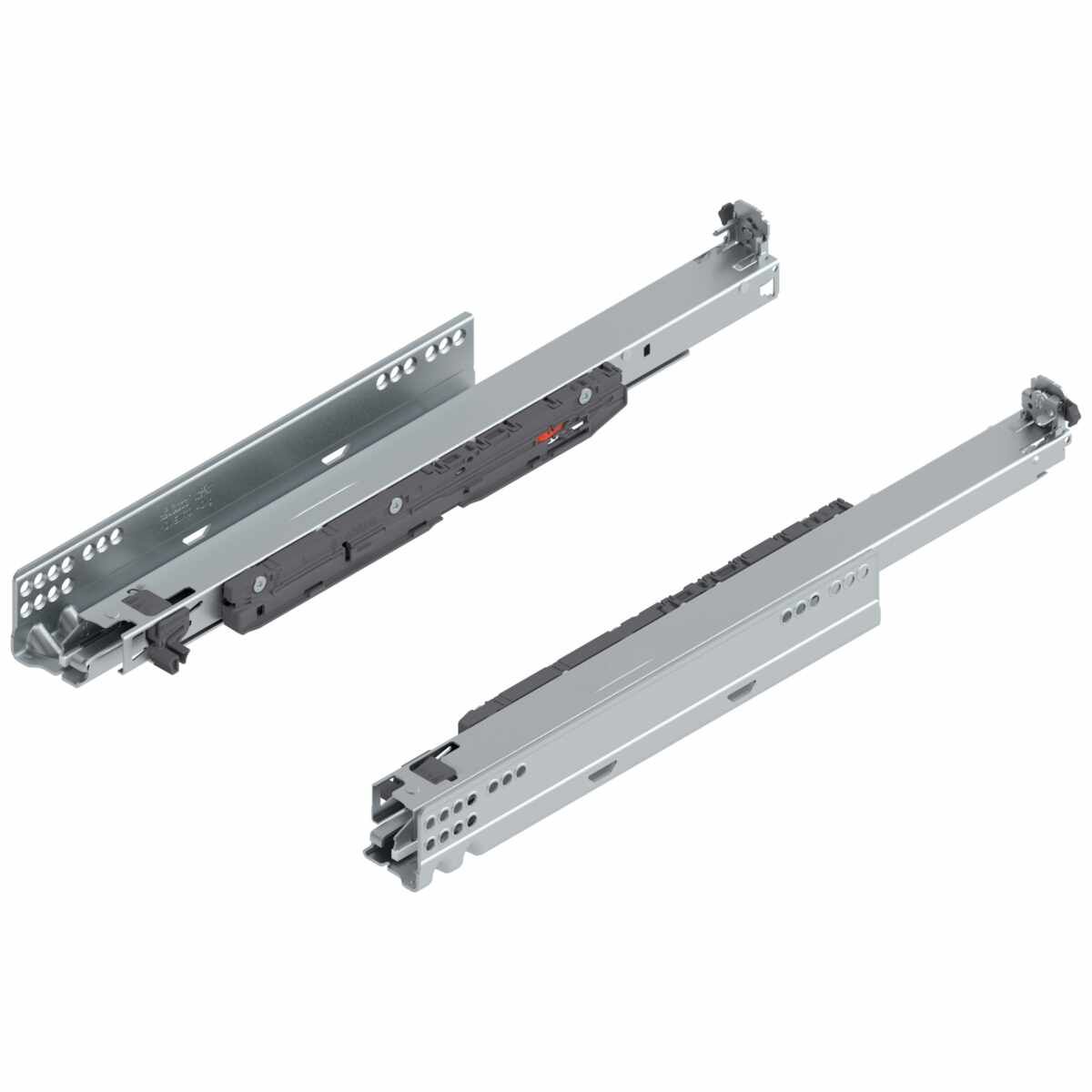 MOVENTO BLUMOTION int./für TOB geeignet/für SERVO-DRIVE geeignet, Vollauszug, Führung, 40 kg, NL=450 mm, für Kupplung, links/rechts, verzinkt