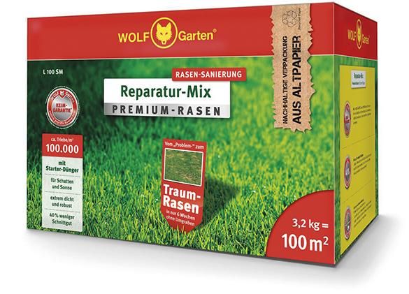 Premium-Rasen mit Starter-Dünger L 100 SM 3,2 kg