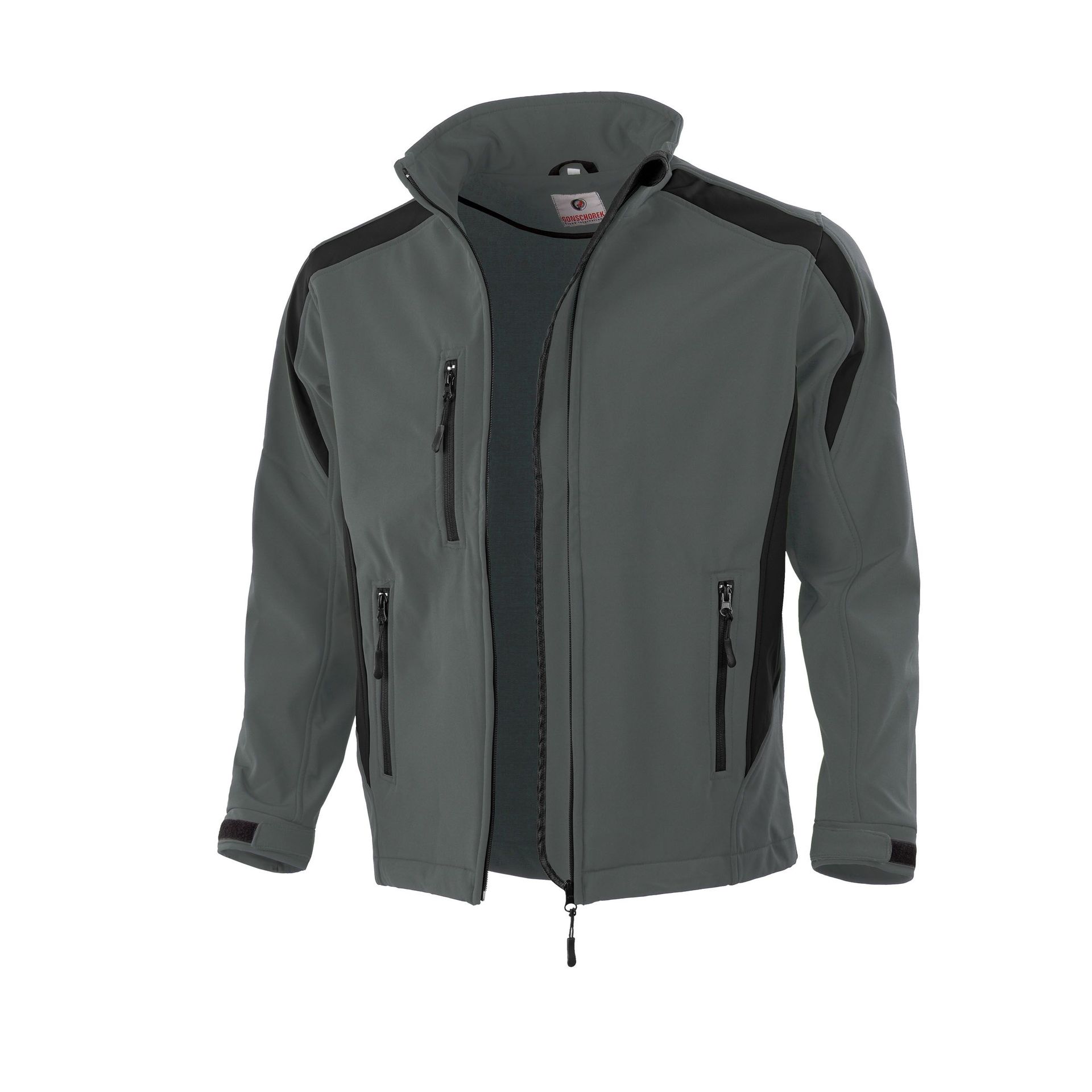 Qualitex Softshelljacke softshell, grau/schwarz, Gr. S