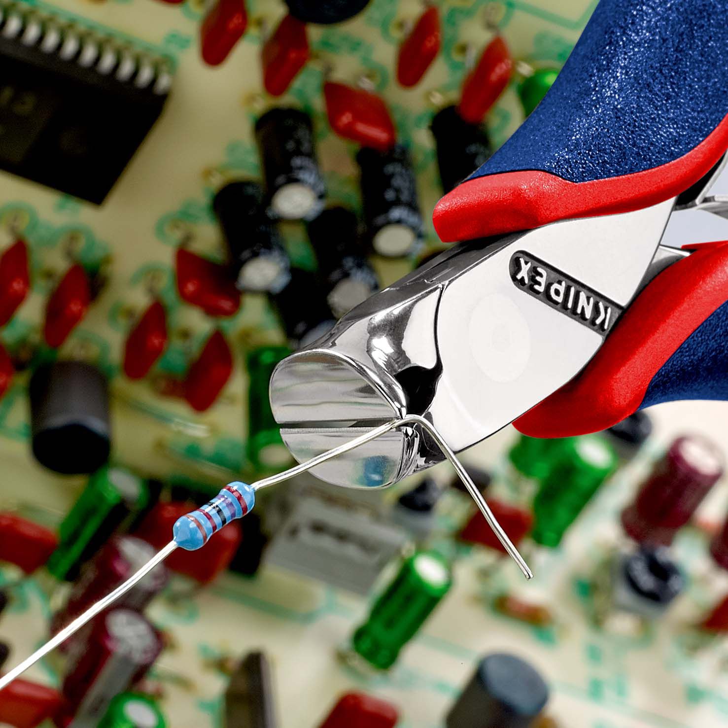 KNIPEX Elektronik-Vornschneider mit Mehrkomponenten-Hüllen