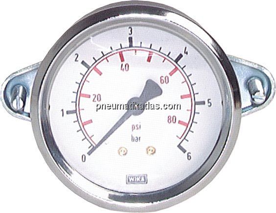 Einbaumanometer, 3-kant-Frontring, 40mm, -1 bis 0 bar