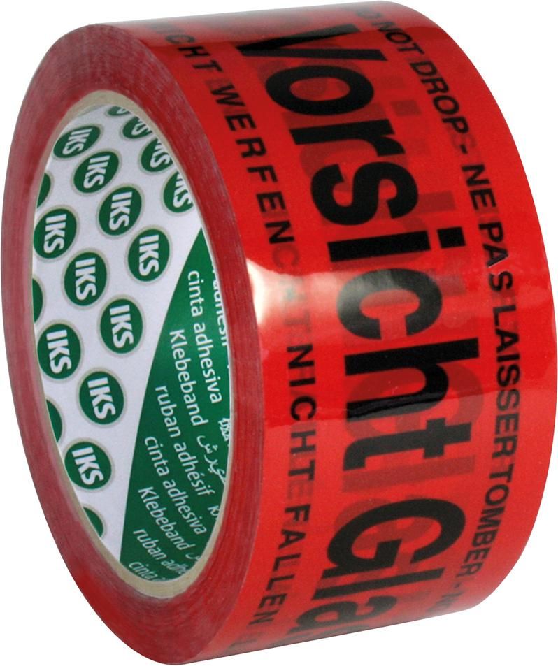 PVC-Warnband 50mmx66m leuchtorange "Vorsicht Glas" leuchtorange