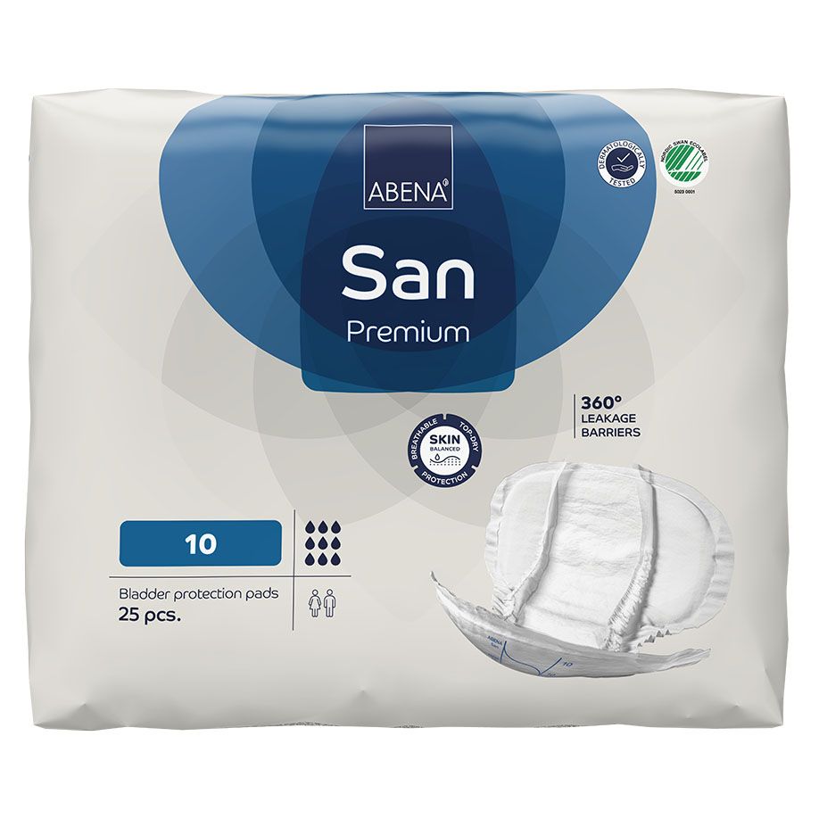 Abena San 10, Premium Inkontinenz-einlagen (25 Stck.)UK = 4 Pack