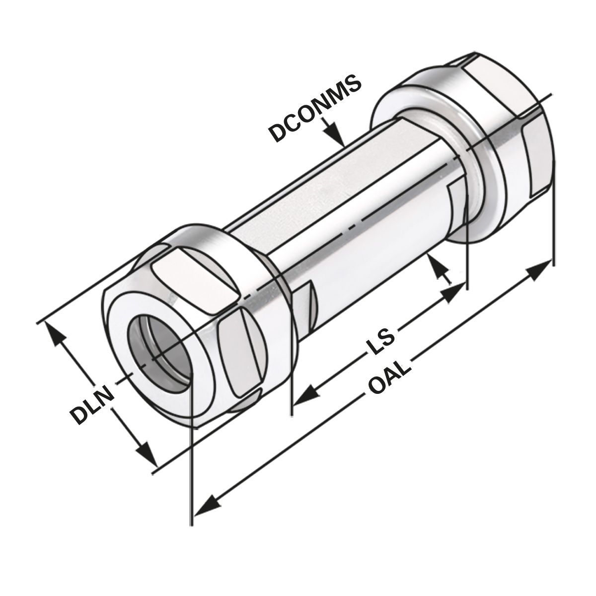 Doppel-Spannzangenhalter ER20-1/13-50