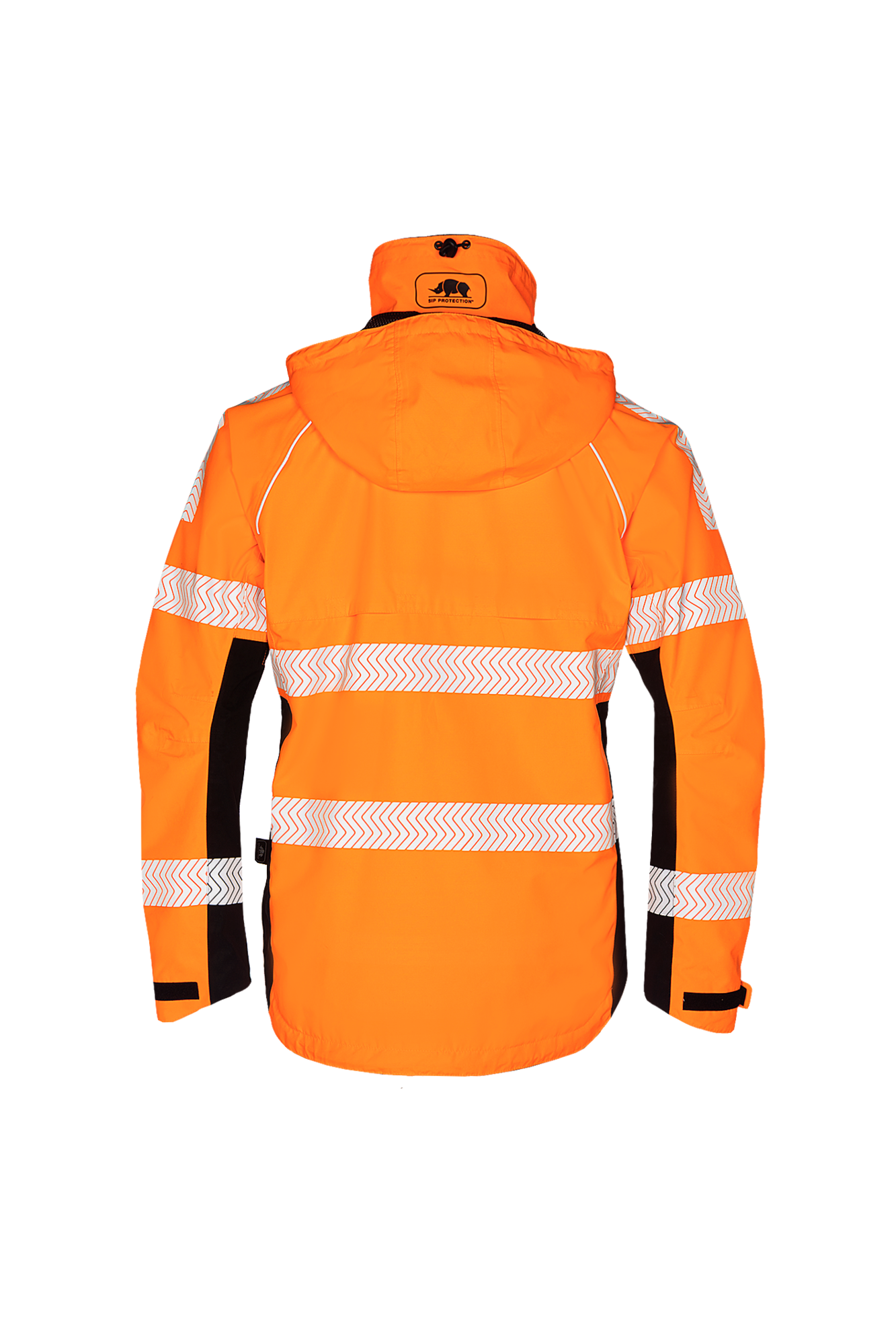 SIP Warnschutz-Regenjacke Keiu HV leuchtorange/schwarz - Gr. XS