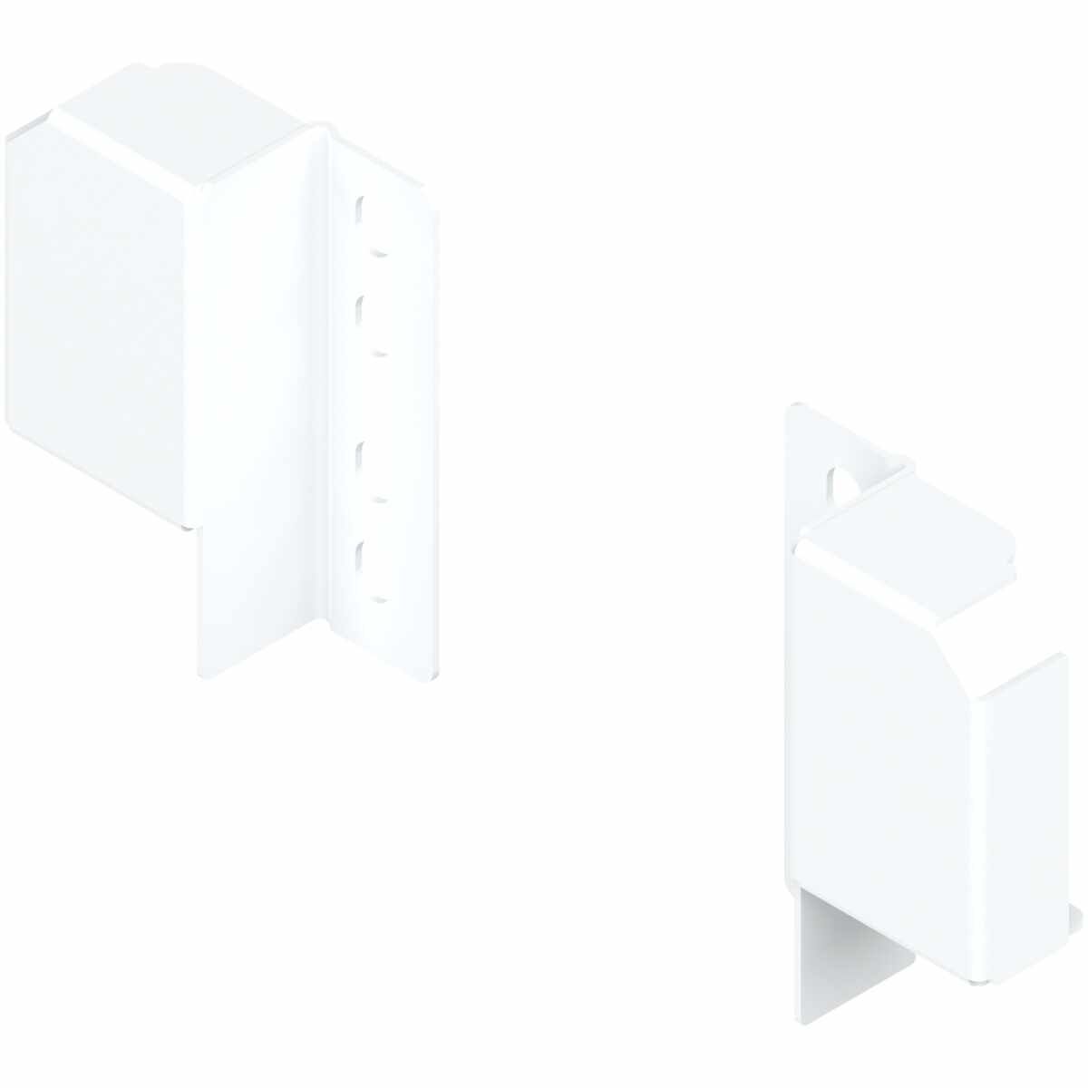 TANDEMBOX plus/antaro Relinghalter (rückseitig), flexibel anbringbar, verstellbare Reling, zum Schrauben, links/rechts, seidenweiß