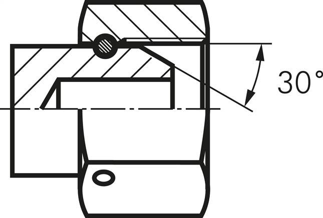 Verschlusskappe, 60° Kegel G 1/8", Stahl verzinkt