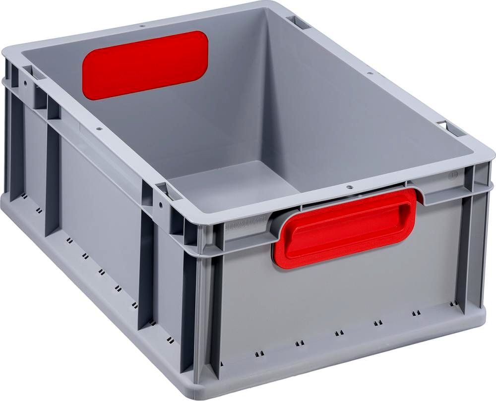 EuroBox 417,400x300x170mmGriffe geschl.,grau/rot