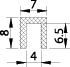Fassungs-U-Profil, SBR, Abb.Nr. 5, 35 G/m