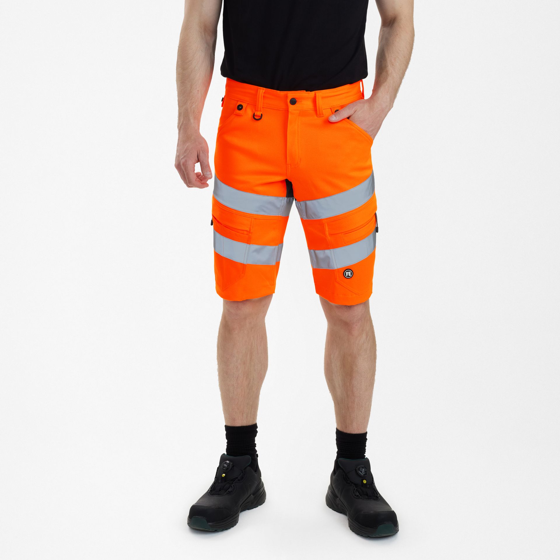 Safety Arbeitsshorts mit 2-Wege-Stretch Orange/Anthrazit Grau, Gr. 70