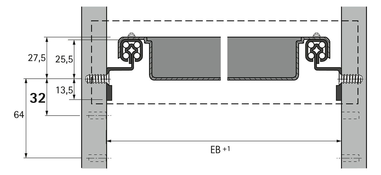 HETTICH Auszugsführung Quadro 12
