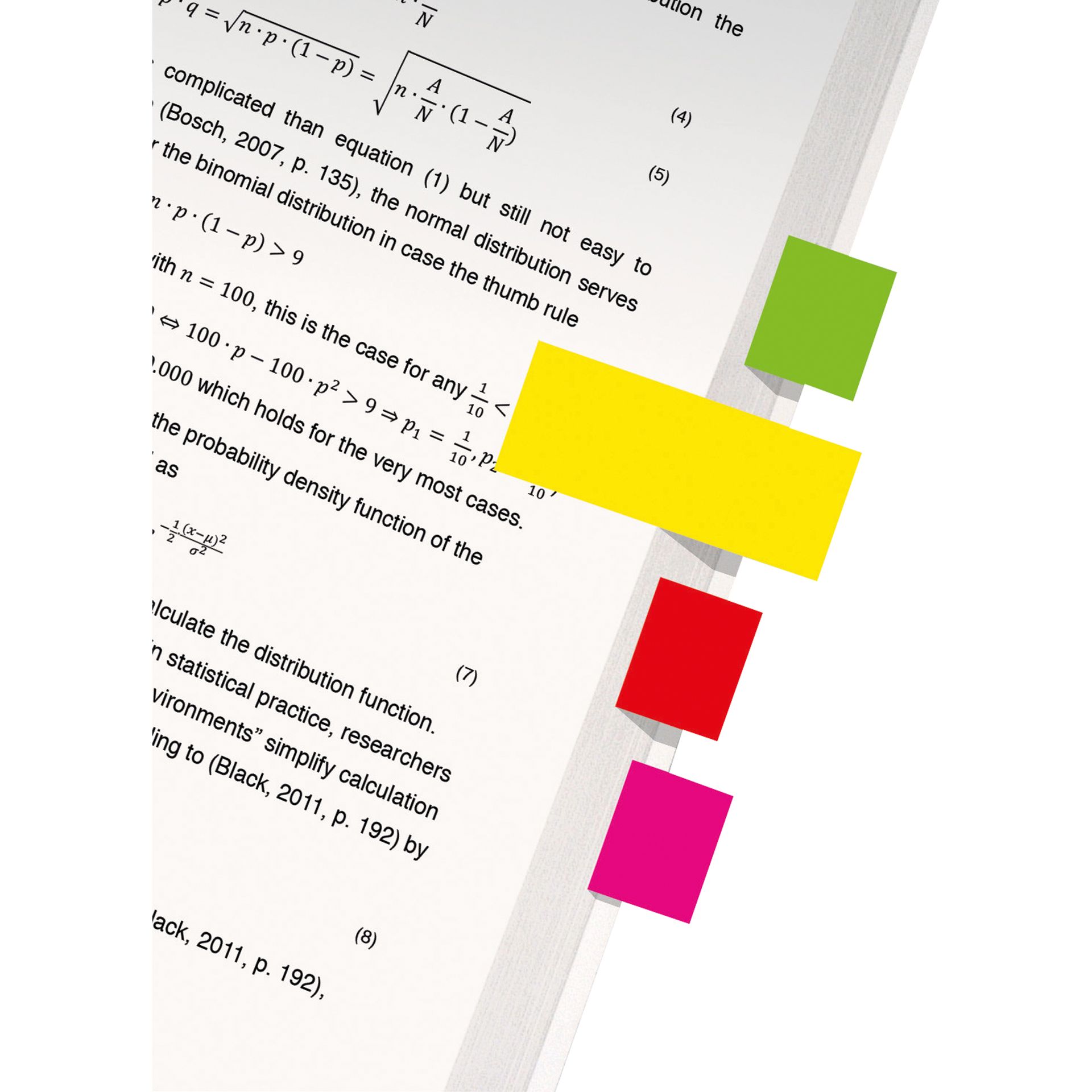 Haftmarker Neon 12x50mm 200Bl. sortiert 5 St./Pack.