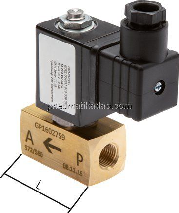 2/2-Wege Vakuumventil (NC), G 1/4", -0,9 bis 5bar, 24 V=