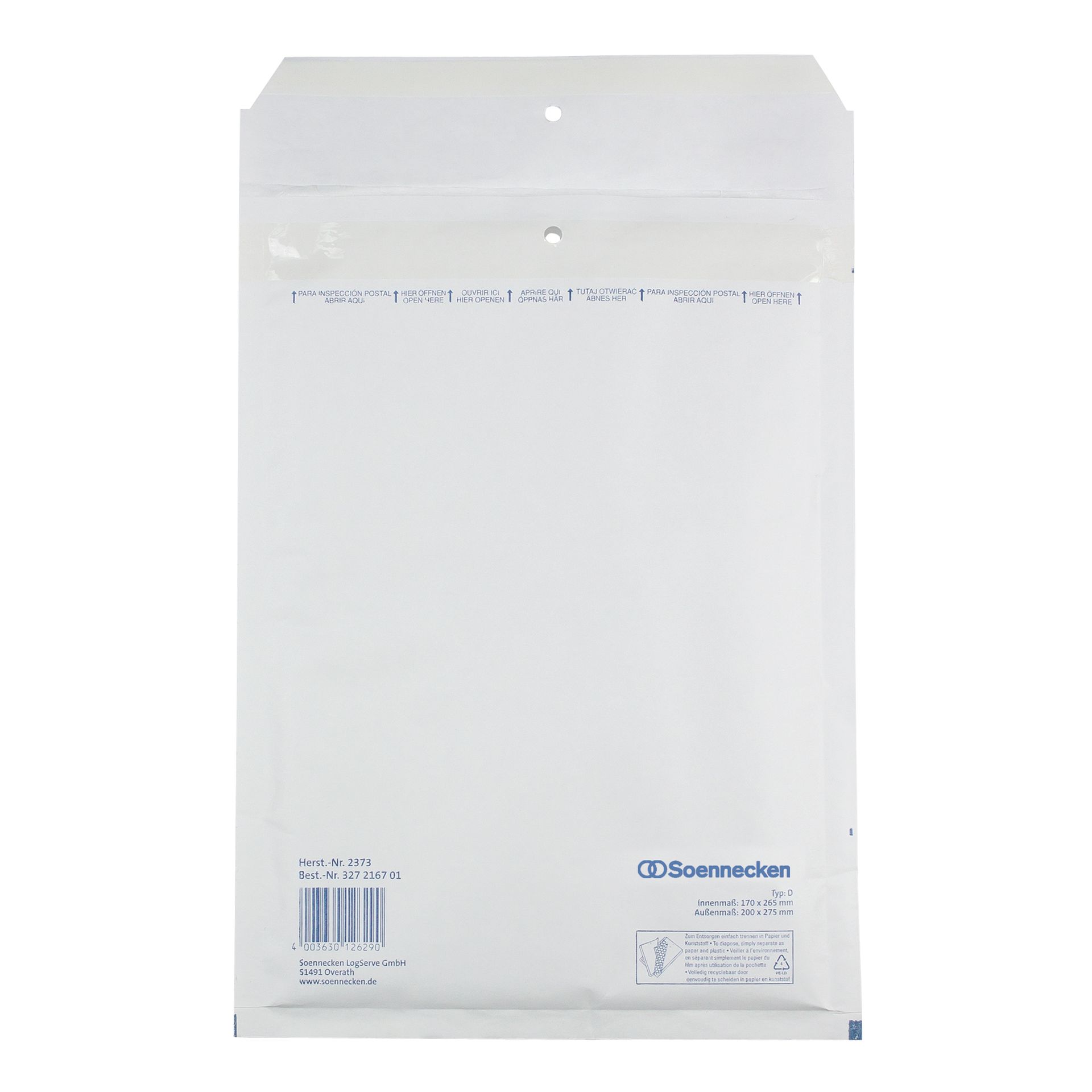 Luftpolstertasche D/1 170x265mm hk ws 100St