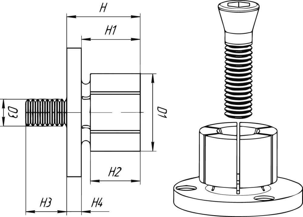 SpanndornxPA M16x175,00mm MITEE-BITE