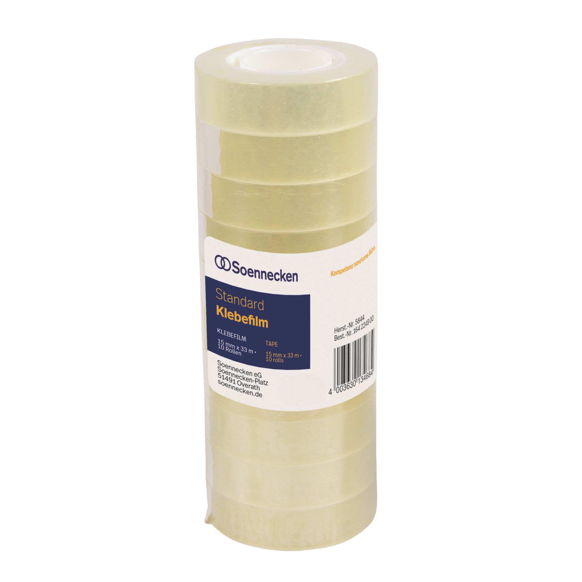 Klebefilm 15mmx33m transparent 10 St./Pack.