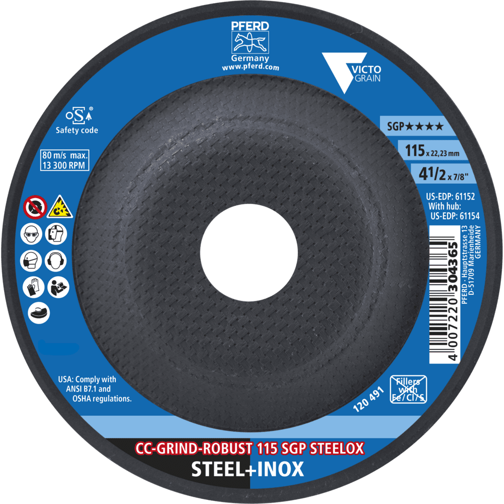 PFERD CC-GRIND (inkl. SOLID, FLEX, STRONG) CC-GRIND ROBUST 115 SGP STEELOX