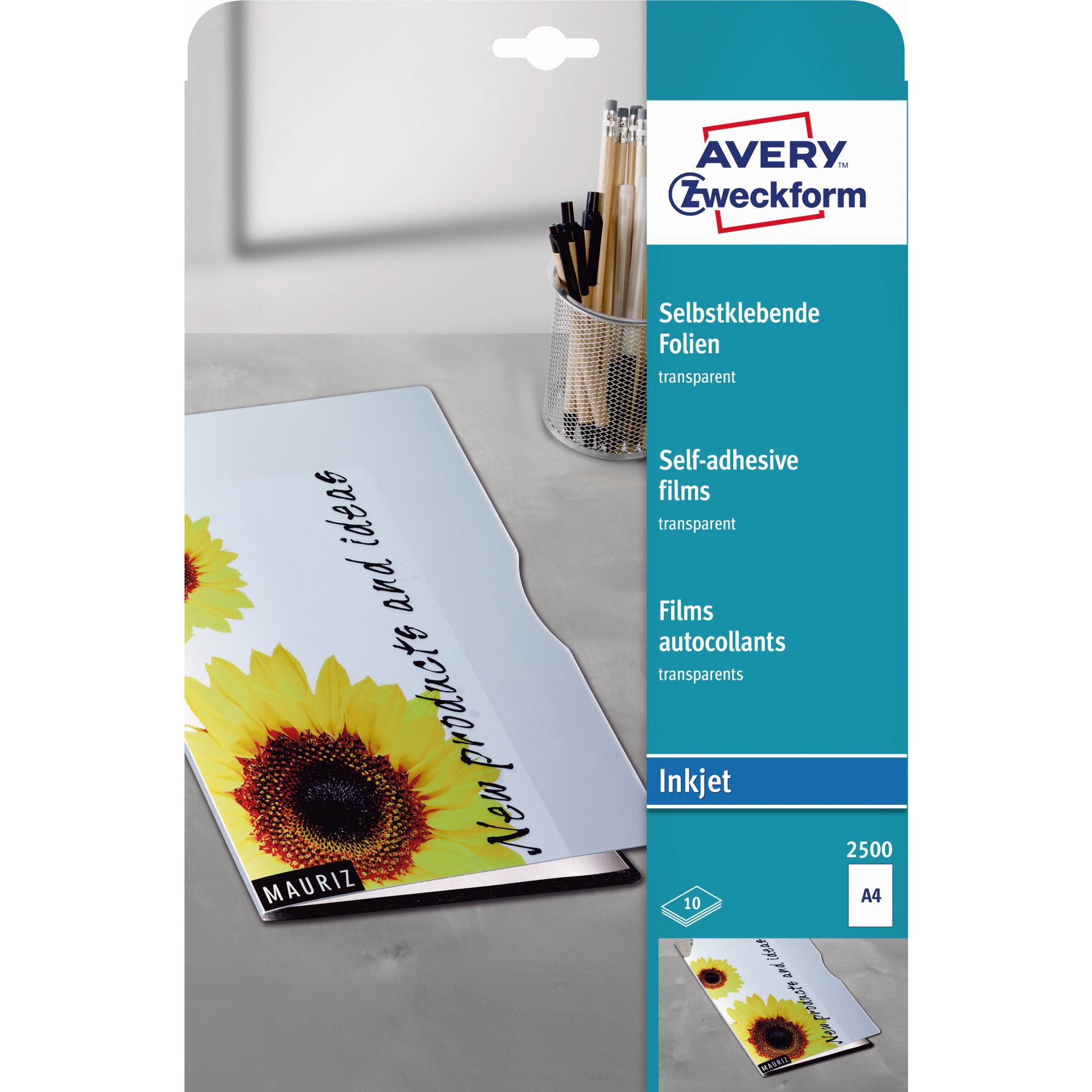 Inkjetfolie DIN A4 transparent 10 St./Pack.