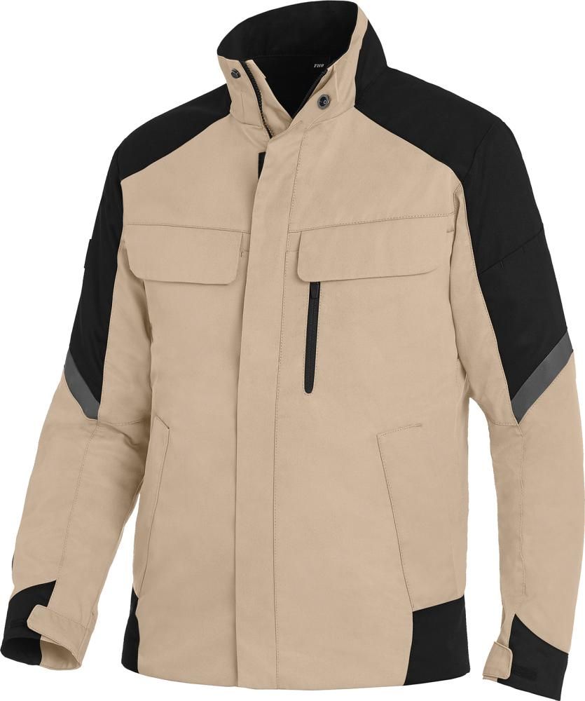 Arbeitsjacke FRANK beige-schwarz 5XL Herren FHB