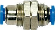 Gerade Schott- Steckverbinbung Blaue Serie M12x1 Schlauch-Ø 4 RIEGLER