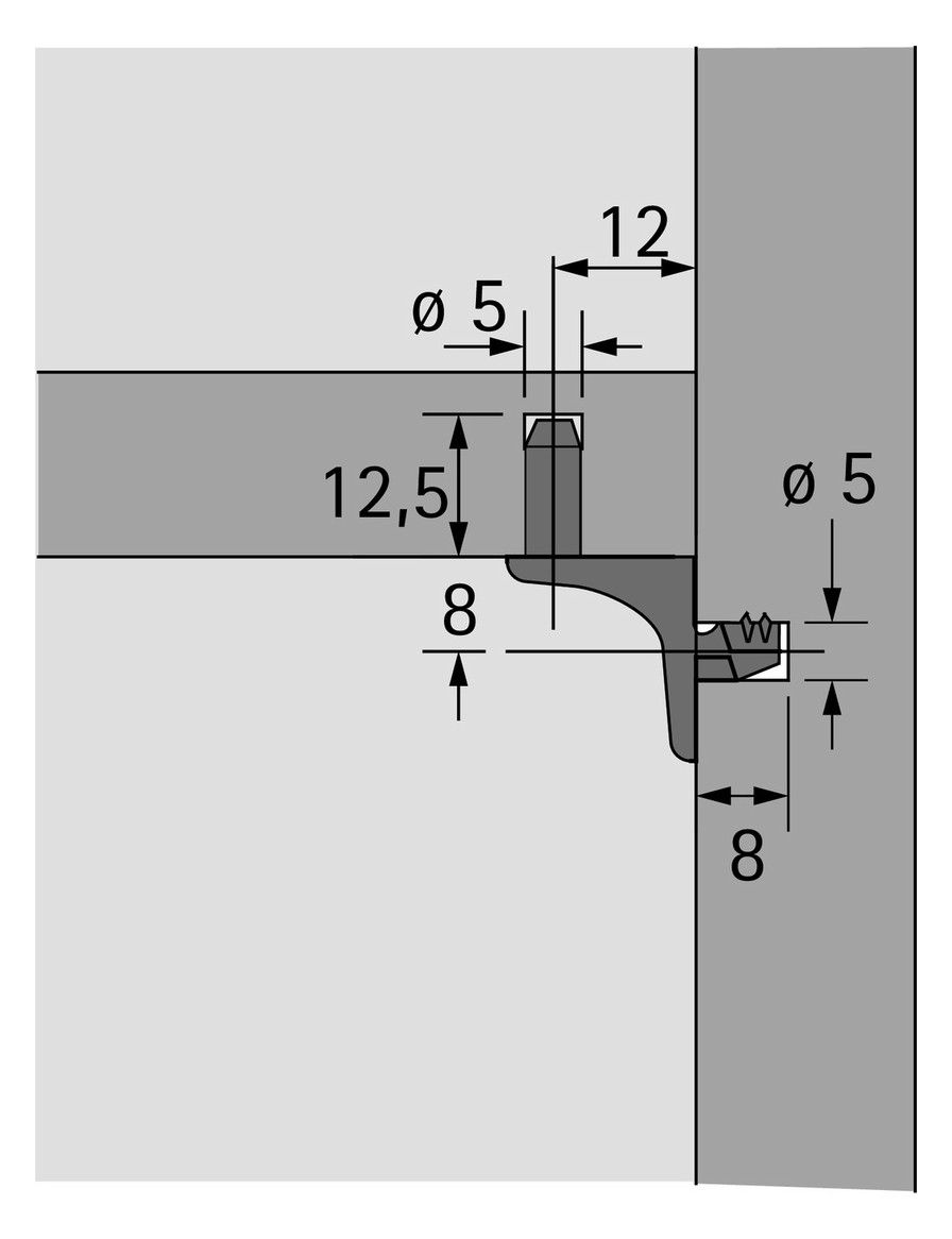 HETTICH Bodenträger Sekura 6