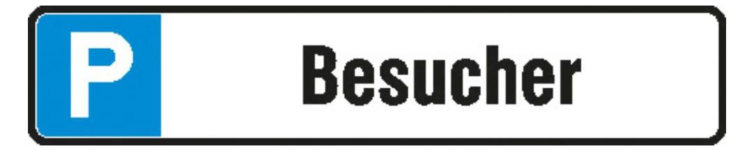 Parkplatzschild: Besucher