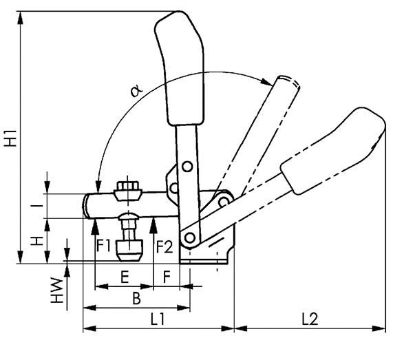 Senkrecht-Spanner 6800NI GR.0 rostfrei AMF