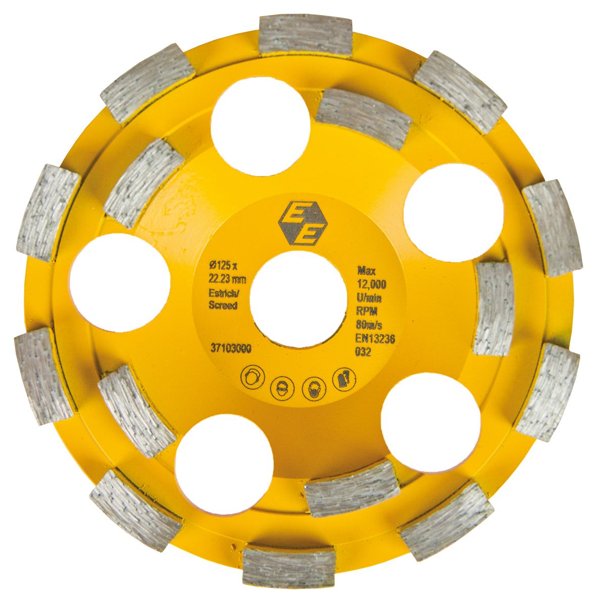 EIBENSTOCK Diamant-Schleifteller Estrich „Premium“, Ø 125 mm