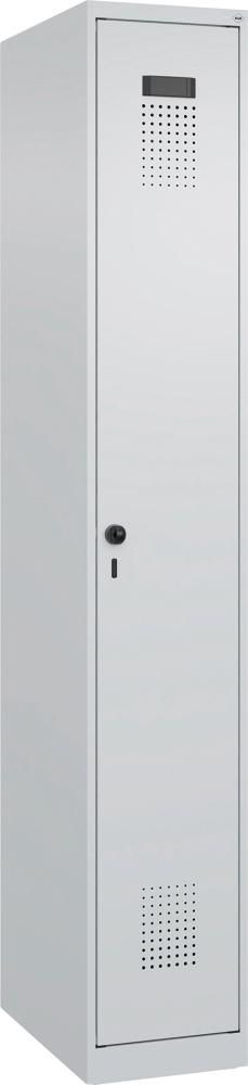 Garderobenschrank EVOLO bodenstehend RAL 7035/7035, 1 Abteil B300xT500xH1850mm