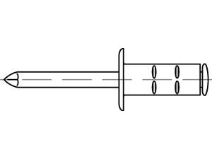 ART 88474 Mehrbereichsblindniete A 2/A 2 FLAKO 6,4 x 15 S