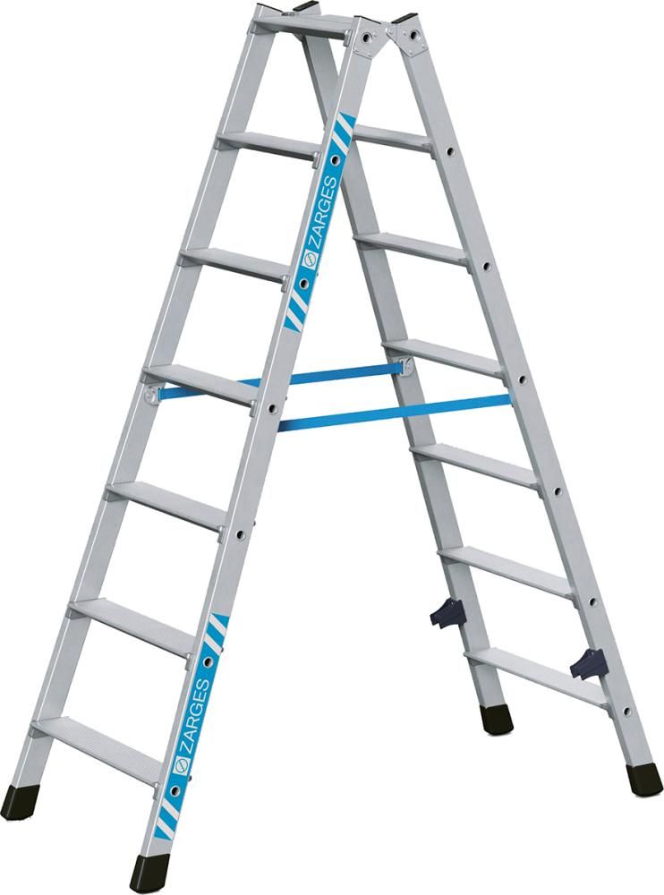 Stehleiter Nova B 2x7 Stufen Leiterlänge 1,61 m Arbeitshöhe 3,00 m ZARGES