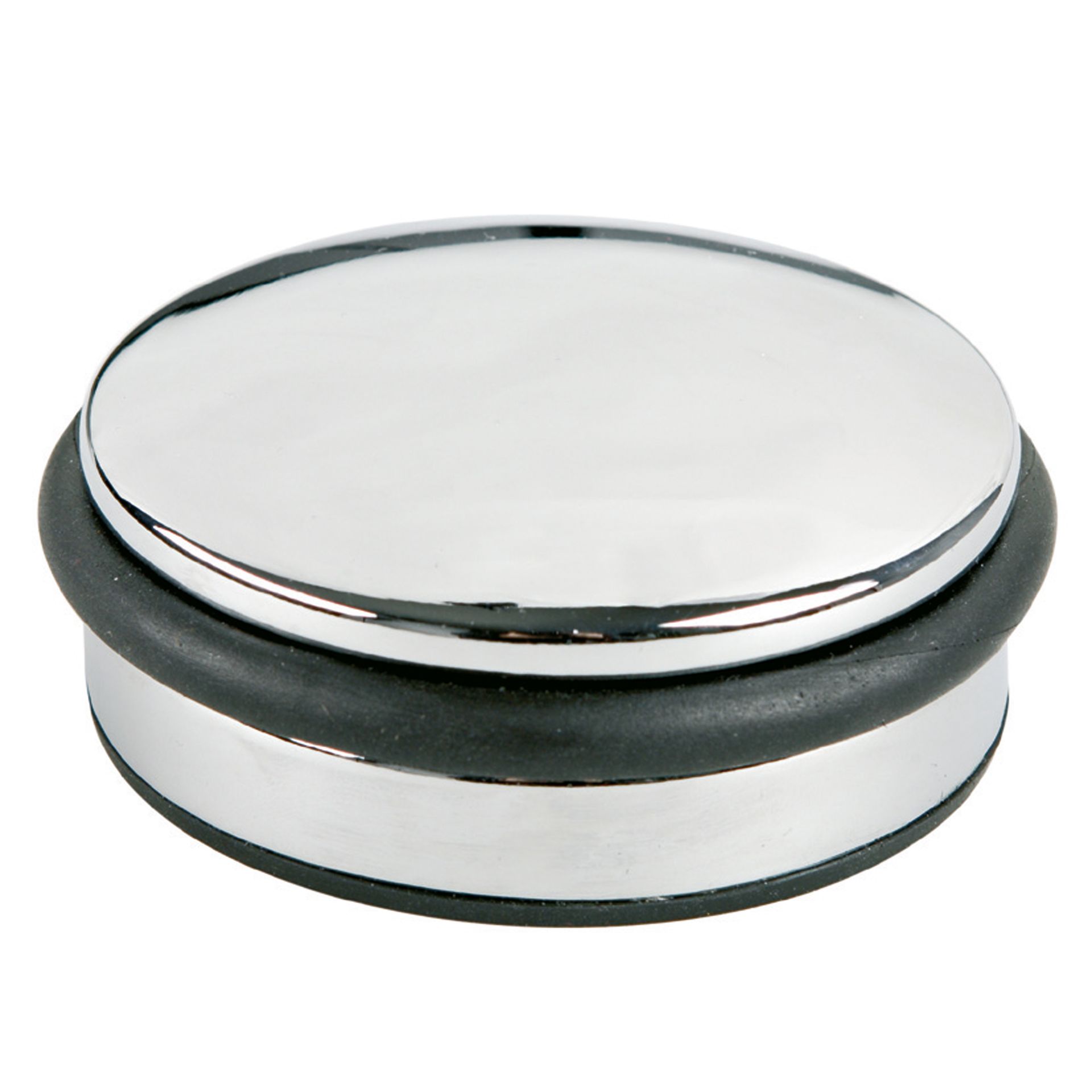 Türstopper 10x4cm 1000g Metall/Gummi chrom