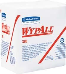 WYPALL X80 Wischtücher 31,5x33 weiß Krt. 4x50Tü.