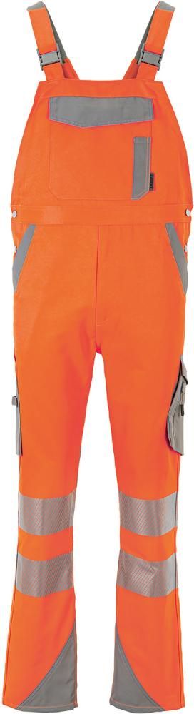 Norit Warnschutz, Herren Latzhose, orange/zink, 50