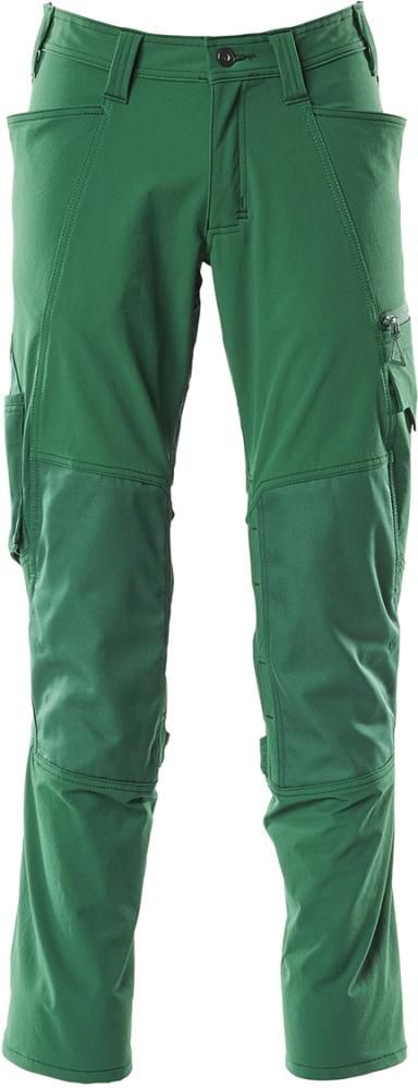 Hose 18479,Stretch, Knietasche, grün, Gr.90C60
