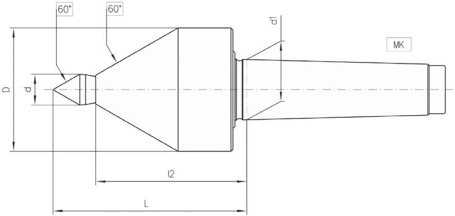 Zentrierkegel mitlaufend MK2 verlängerte Spitze CONZELLA